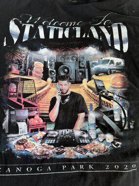 Static Ever Heard Of It Canoga Park 2020 Men's Black T Shirt Large